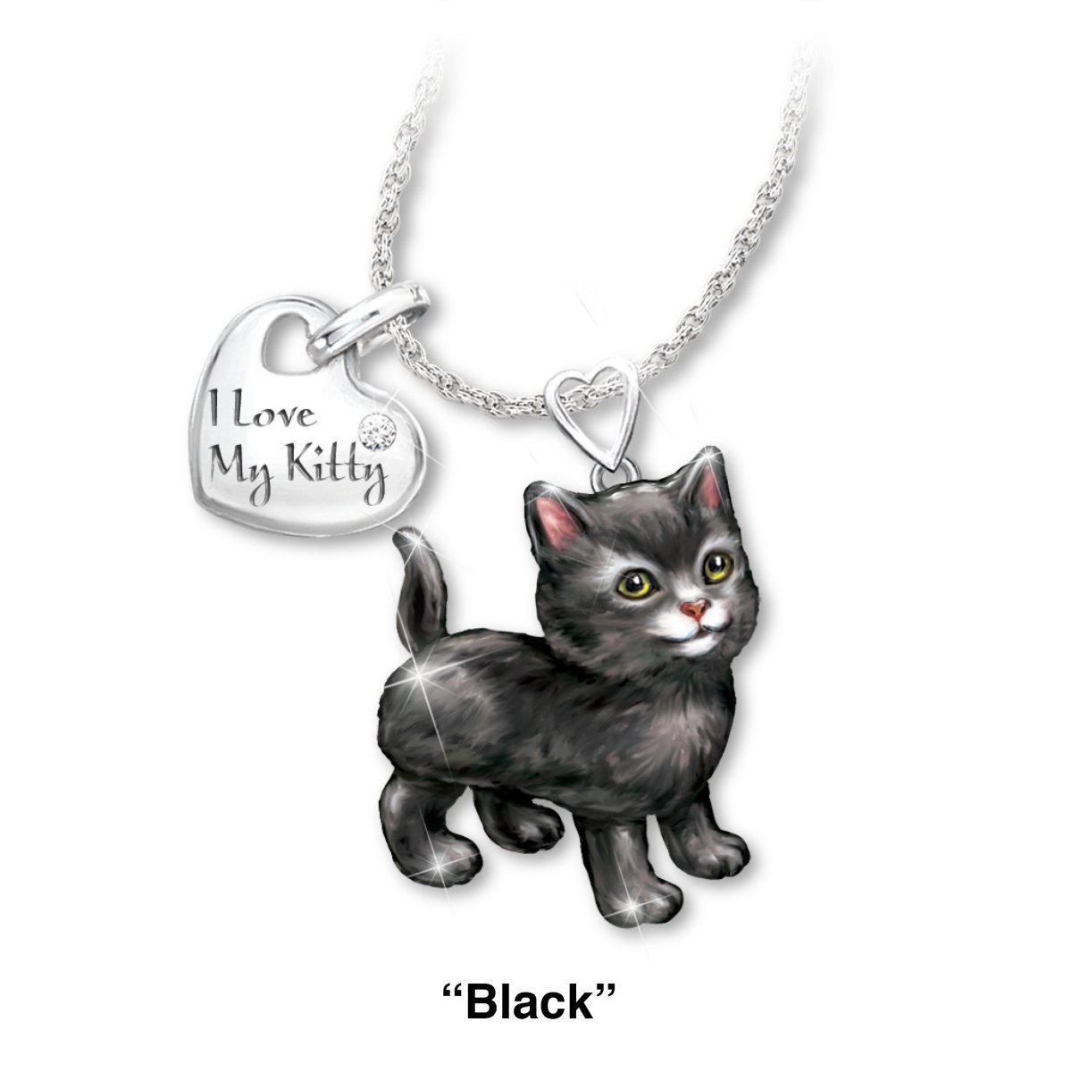 I Love My Kitten Cat Pendant Necklace