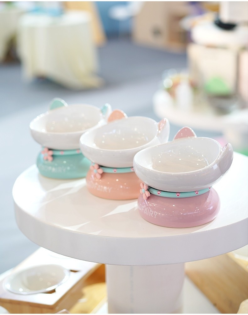 Pet Cat Ceramic Cat Food Bowl