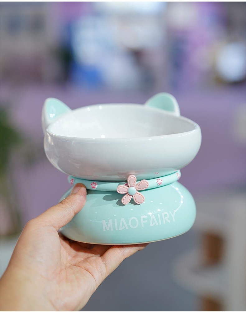Pet Cat Ceramic Cat Food Bowl