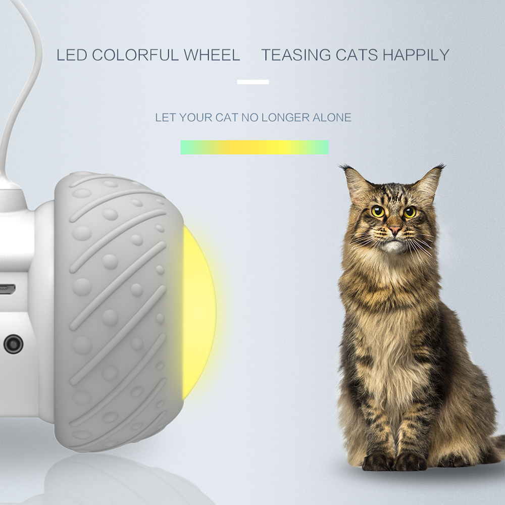 LED Rechargeable Electronic Pet Cat Toy Smart Automatic Cat Teaser