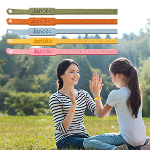 Janolia 12 Pcs Mosquito Repellent Set Natural Citronella Bracelets 32 Pcs Mosquito Patches for Indoor Outdoor Kids Adults