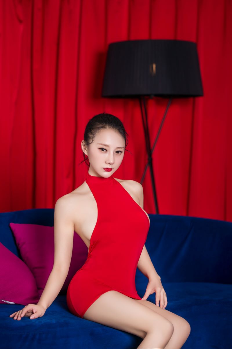Backless Halter Transparent Mini Dress