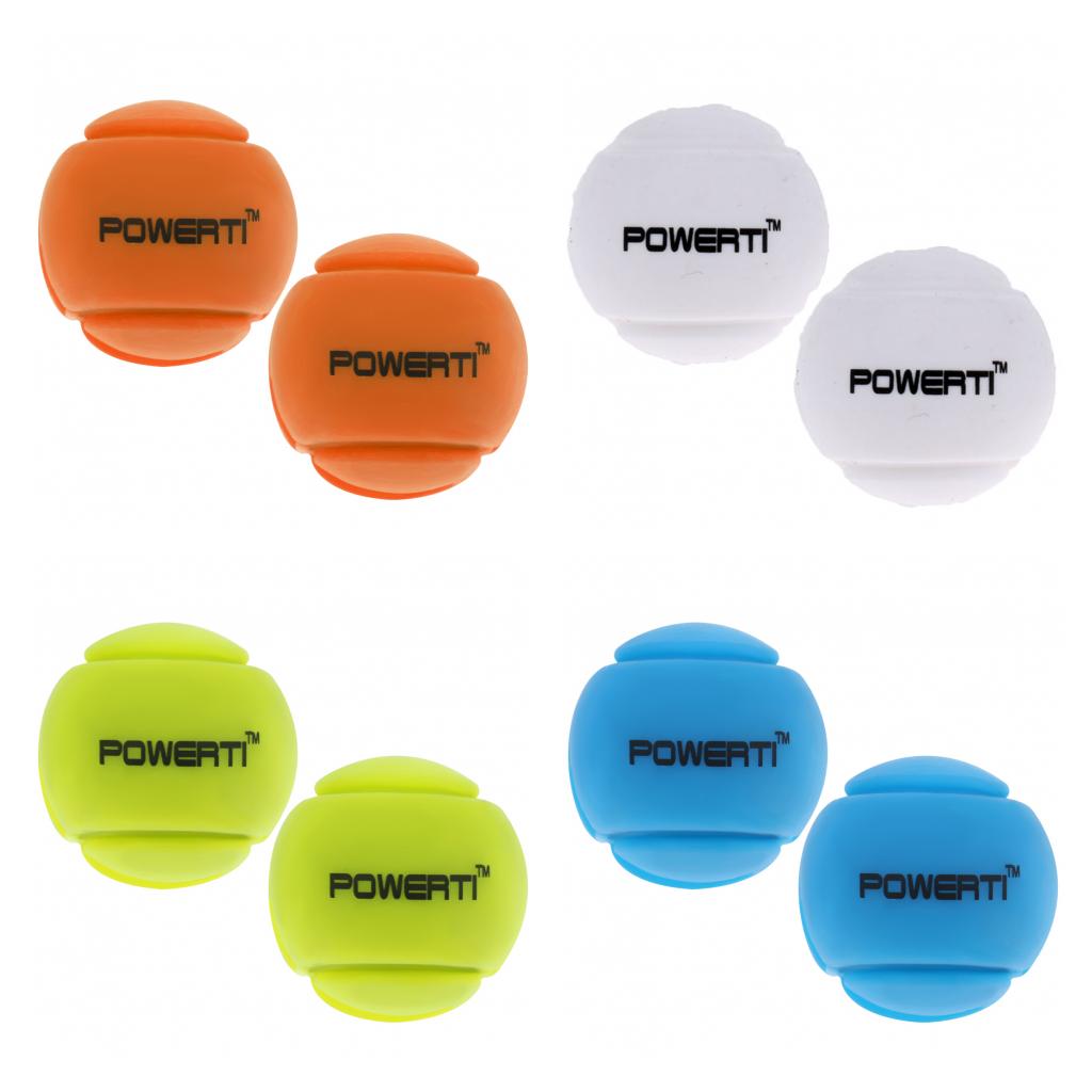 2Pcs Silicone Ball Vibration Dampeners Shockproof For Tennis/Squash Racquets