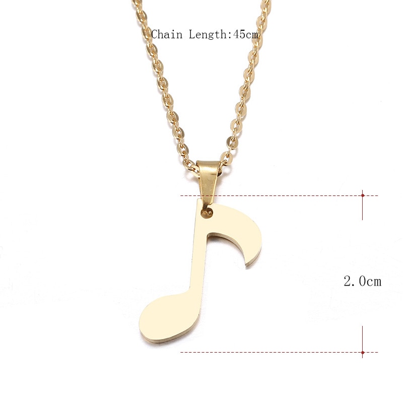 Hibobi Stainless Steel Necklace Women Jewelry Music Symbol Trendy Necklaces Pendants Donot Fade Valentine's Day Gift (3)