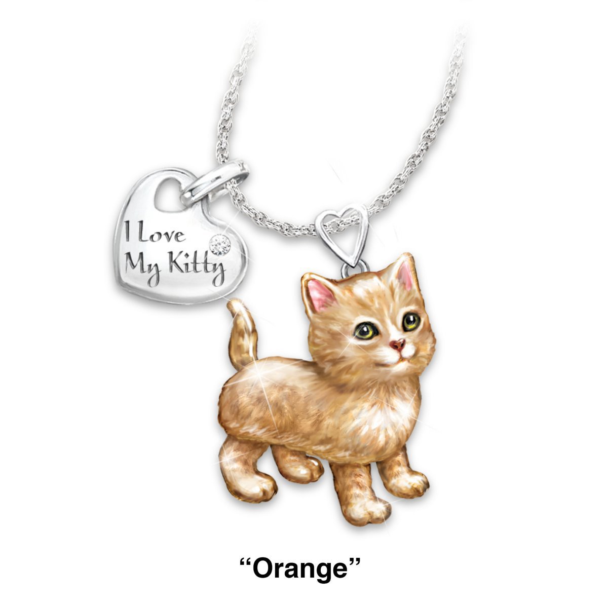 I Love My Kitten Cat Pendant Necklace