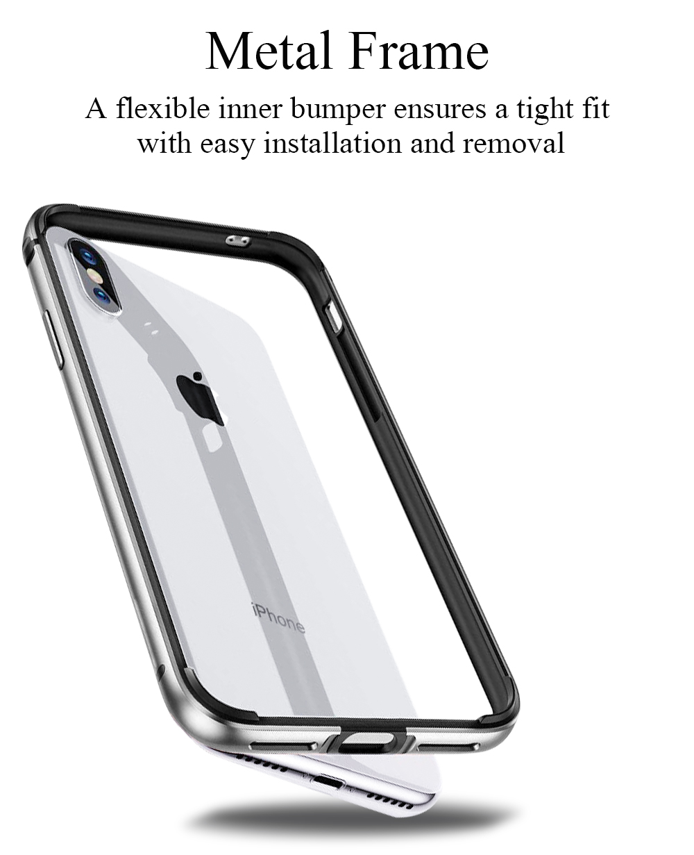 Ascromy For iPhone XS Max Case Bumper Luxury Aluminum Metal Silicone Frame Coque Phone Case For iPhone 10 XR X Funda Accessories (6)