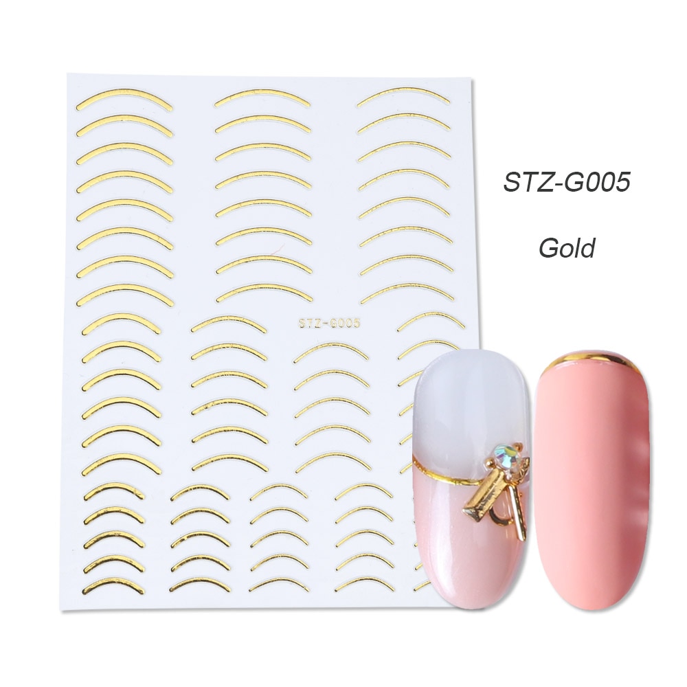 gold silver 3D stickers STZ-G005 gold