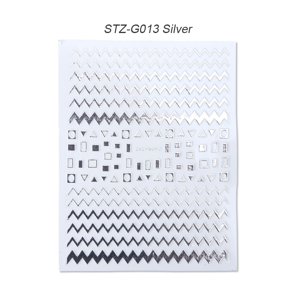 gold silver 3D stickers STZ-G013 Silver