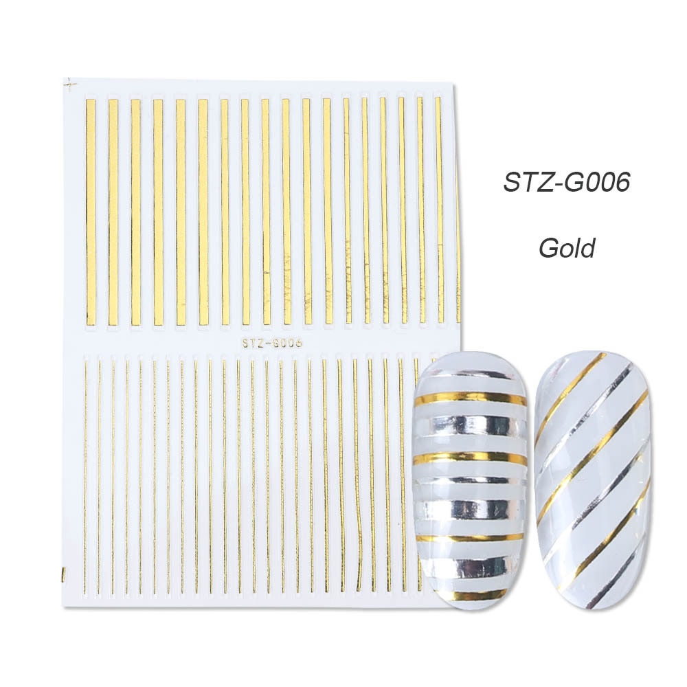 gold silver 3D stickers STZ-G006 gold