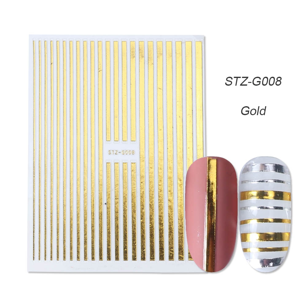 gold silver 3D stickers STZ-G008 gold