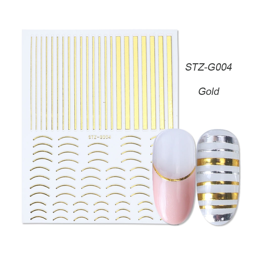 gold silver 3D stickers STZ-G004 gold