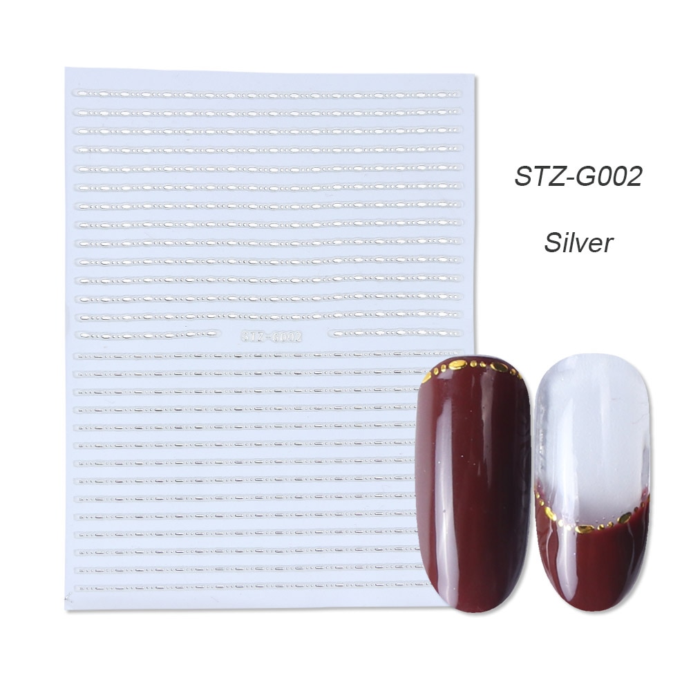 gold silver 3D stickers STZ-G002 Silver