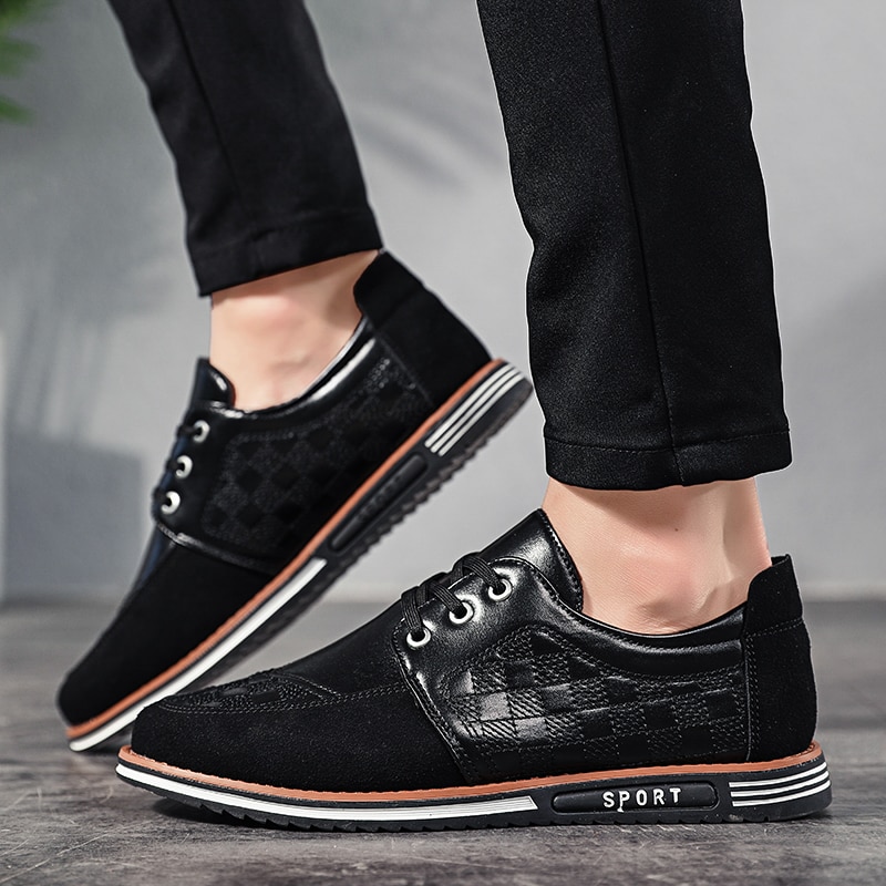 fashion men leather casual shoes italian luxury male dress work flats designer moccasins homme driving leisure oxfords shoes man (10)