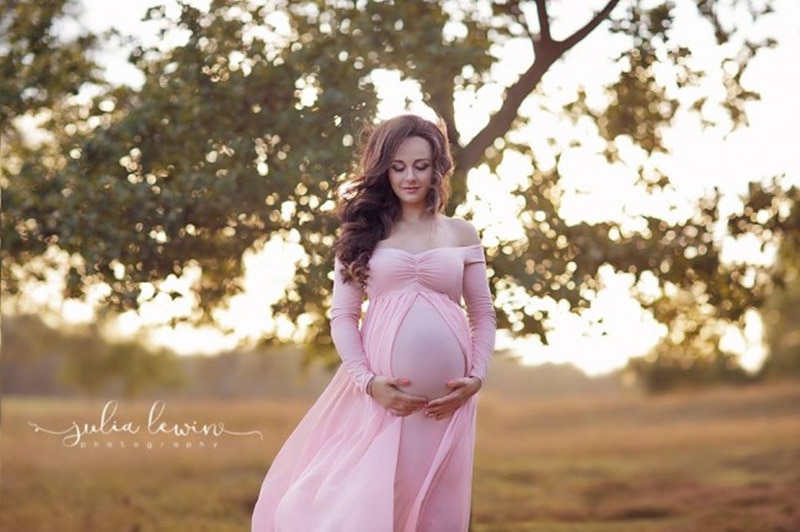 Maternity Dresses Long Maternity Photography Props Pregnancy Dress For Photo Shooting Pregnant Women Maxi Maternity Gown Clothes (1)