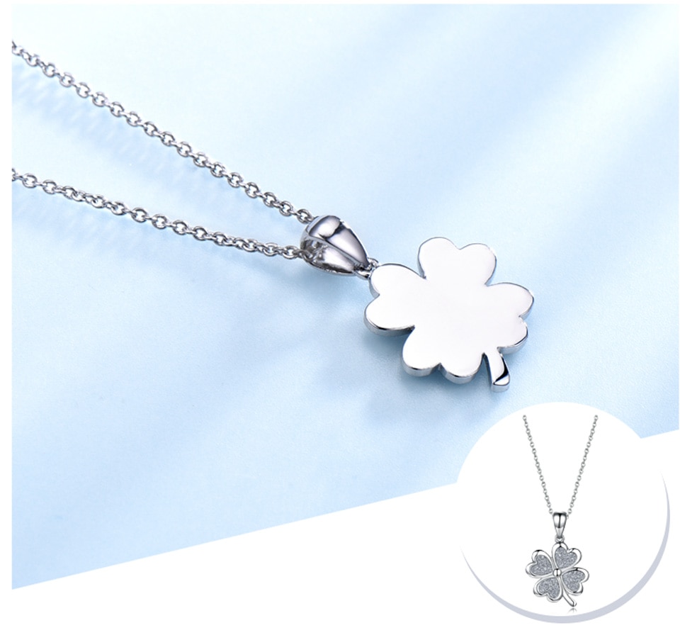 UMCHO Four Leaf Clover 925 sterling silver Necklace for Women EUJ068-1  (4)