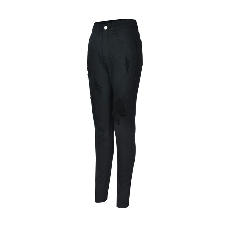 Women High-Waist Ultra-Stretch Hole Pencil Skinny Jeans JOMOBabe Official Online Store | Women Gym Clothes & Workout Wear | JOMOBabe