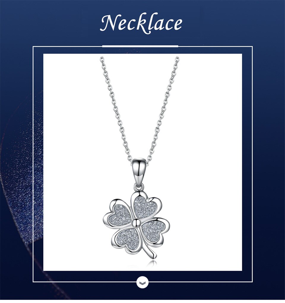 UMCHO Four Leaf Clover 925 sterling silver Necklace for Women EUJ068-1  (1)