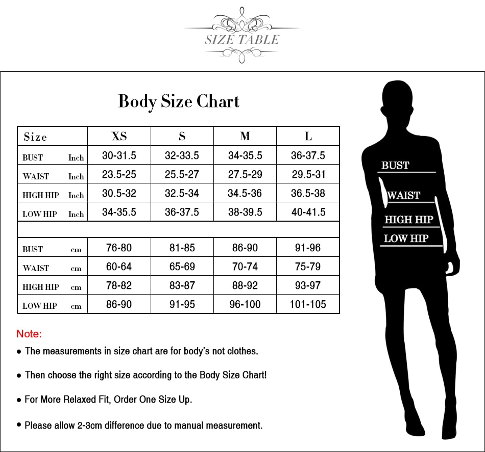 body size chart (2)