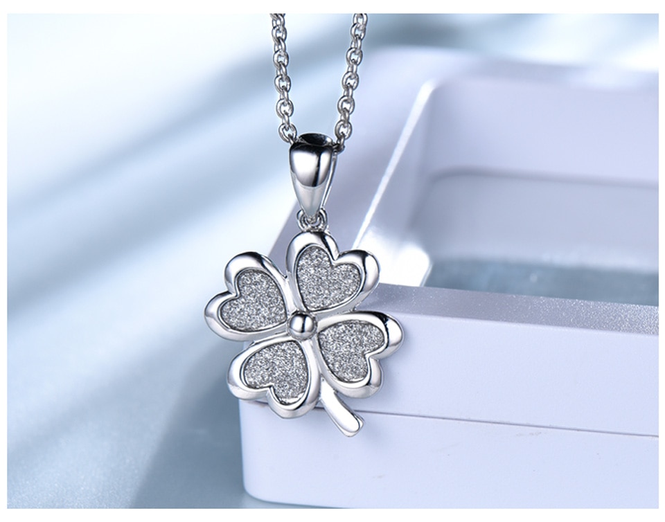 UMCHO Four Leaf Clover 925 sterling silver Necklace for Women EUJ068-1  (5)