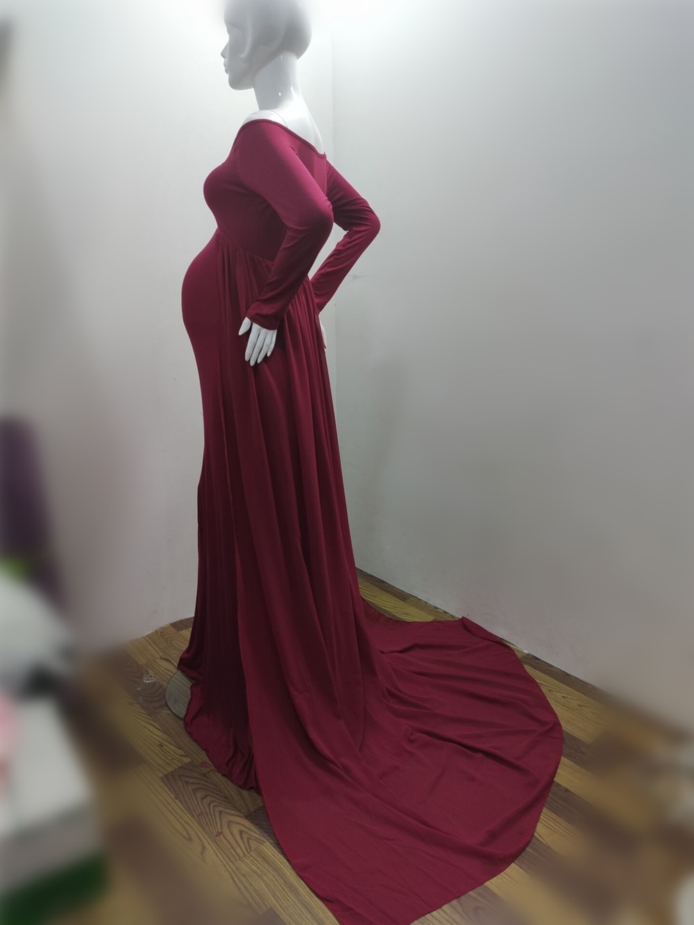 Maternity Dresses Long Maternity Photography Props Pregnancy Dress For Photo Shooting Pregnant Women Maxi Maternity Gown Clothes (2)