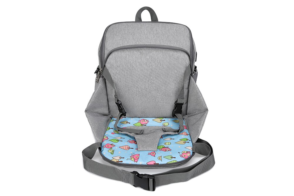 All in One USB Nursing Nappy Fixed Chair Baby Diaper Backpacks
