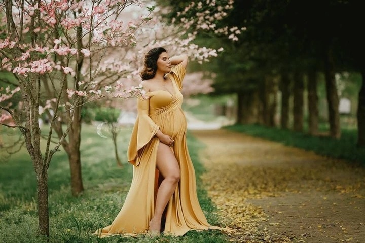 Sexy Maternity Shoot Dresses Shoulderless Pregnancy Dress Photography Maxi Maternity Gown Photo Prop Clothes For Pregnant Women (3)