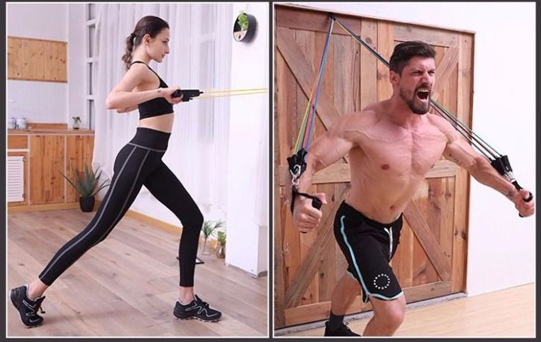 Resistance Bands 11Pcs/Set Gym Equipment Latex Pulll-Rope
