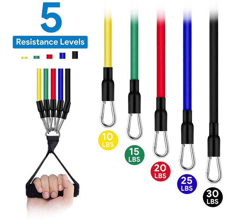 Resistance Bands 11Pcs/Set Gym Equipment Latex Pulll-Rope