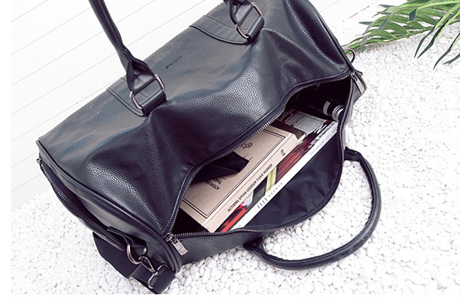 Men's Leather Sports Training Bag Durable Gym Bags For Men Women Fitness Military Training Handbag Leather Travel Luggage Tote14