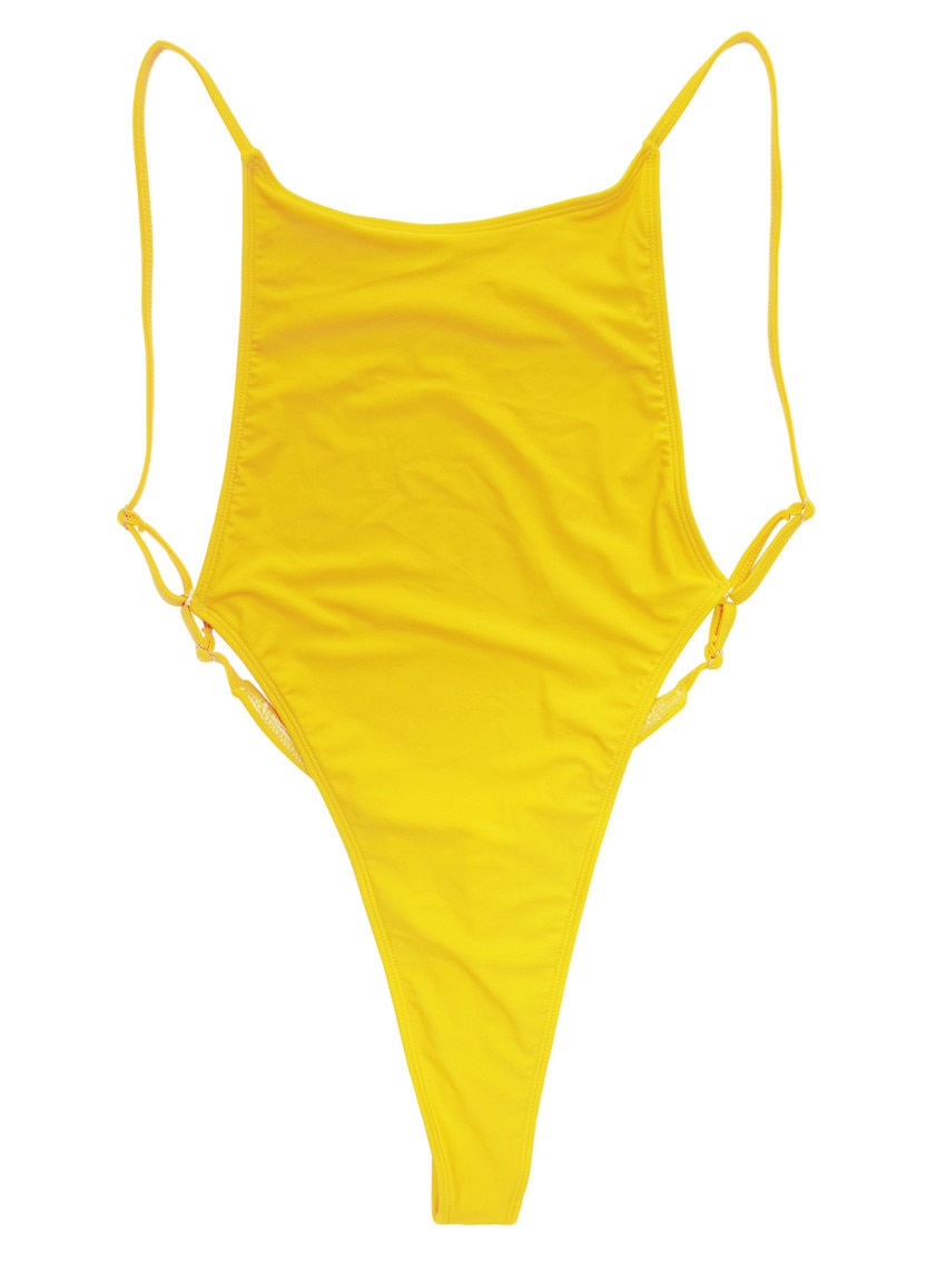 Alessa High Cut Thong Swimsuit One Piece G String Swimsuit – Sunset and Swim