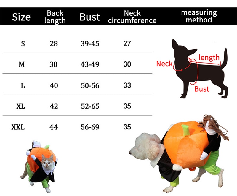 Halloween Funny Pet Cat Pumpkin Costume
