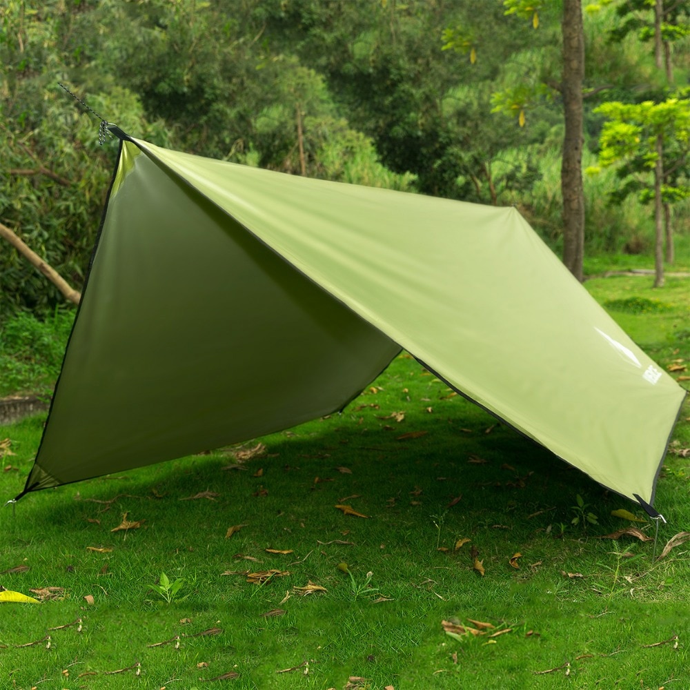 YUEDGE Easy Set Up Portable Waterproof Camping Tarp Shelter Sunshade Rain Tarp Tent Tarp Hammock Tarp Rain Fly 