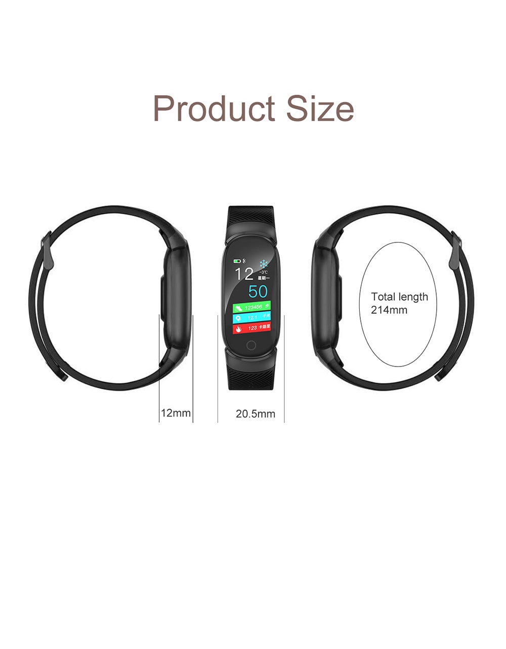 smart fitness bracelet watch smart bracelet Blood pressure measurement fitness tracker heart rate monitor watch waterproof ip67 (1)