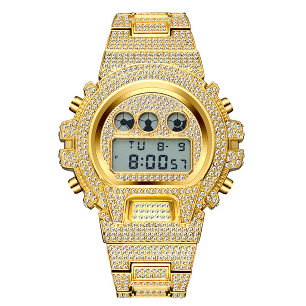 dropshipping new 2020 MISSFOX Multi-function G Style Shock Digital Mens Watches Top Luxury Brand LED 18K Gold Watch Men Hip Hop Male Iced Out Watches Man (5)