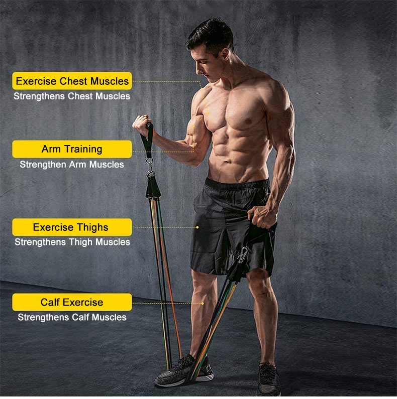 Resistance Bands 11Pcs/Set Gym Equipment Latex Pulll-Rope
