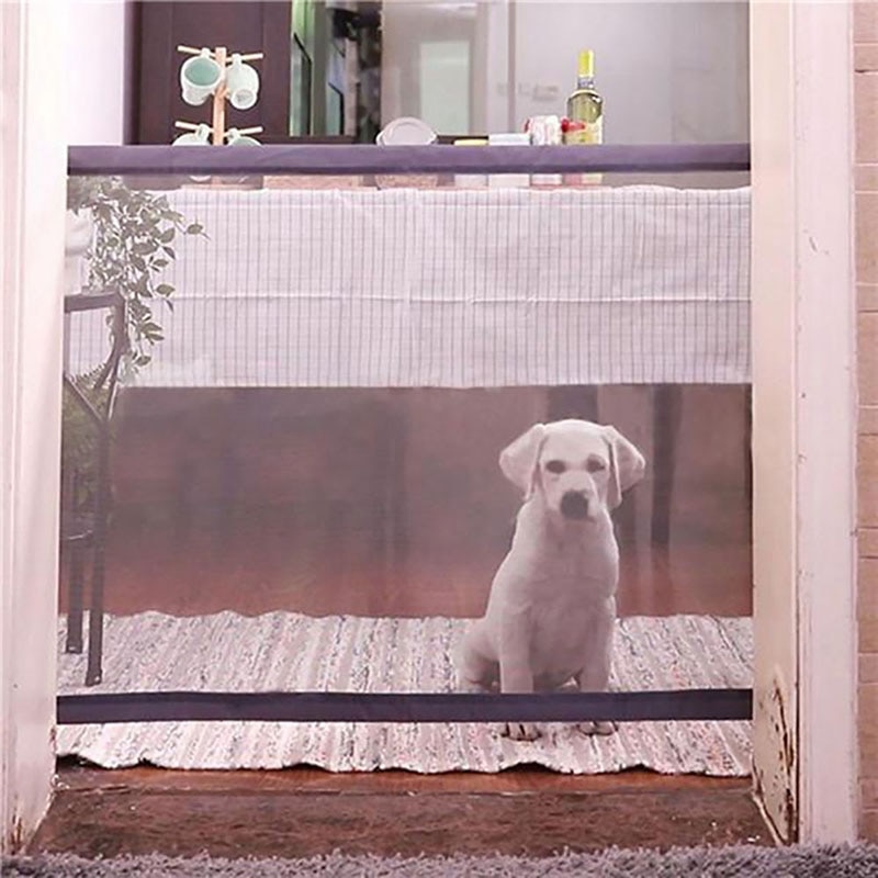 Pet Dog Fences Gate Folding Safety Pet Isolated Network Playpen For Dog Cat Baby Isolated Home Door Fence Cage Pet Accessories5
