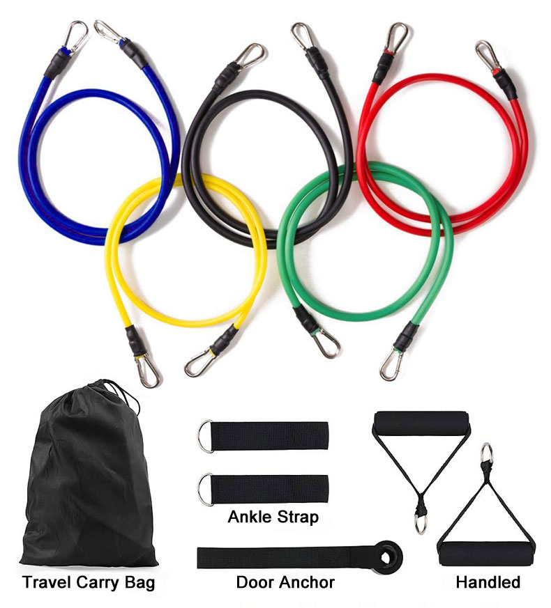 Resistance Bands 11Pcs/Set Gym Equipment Latex Pulll-Rope