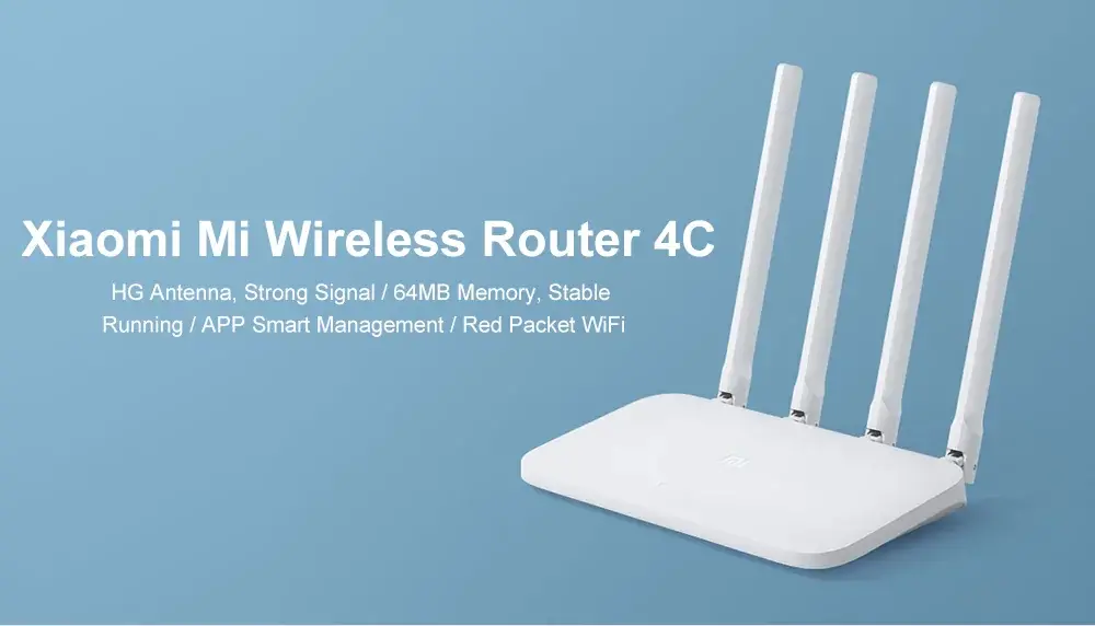 Xiaomi Mi 4C Wireless Router 2.4GHz 300Mbps Four 5dBi Antennas Wireless WIFI Router