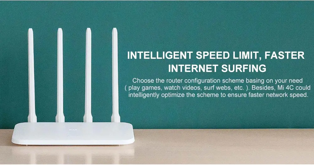 Xiaomi Mi 4C Wireless Router 2.4GHz 300Mbps Four 5dBi Antennas Wireless WIFI Router
