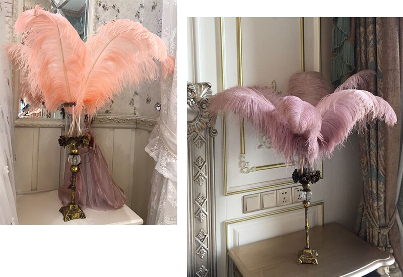 JAROWN Natural Feathers Ostrich Plumes Wedding Party DIY Decoration Feathers Home Crafts Lighting Decorations Carnival Party Halloween Decor (319)
