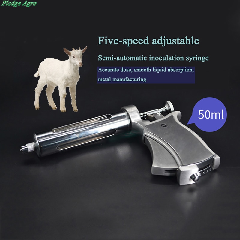 vaccinator semi automatic metal 50ml continuous vaccine injection2