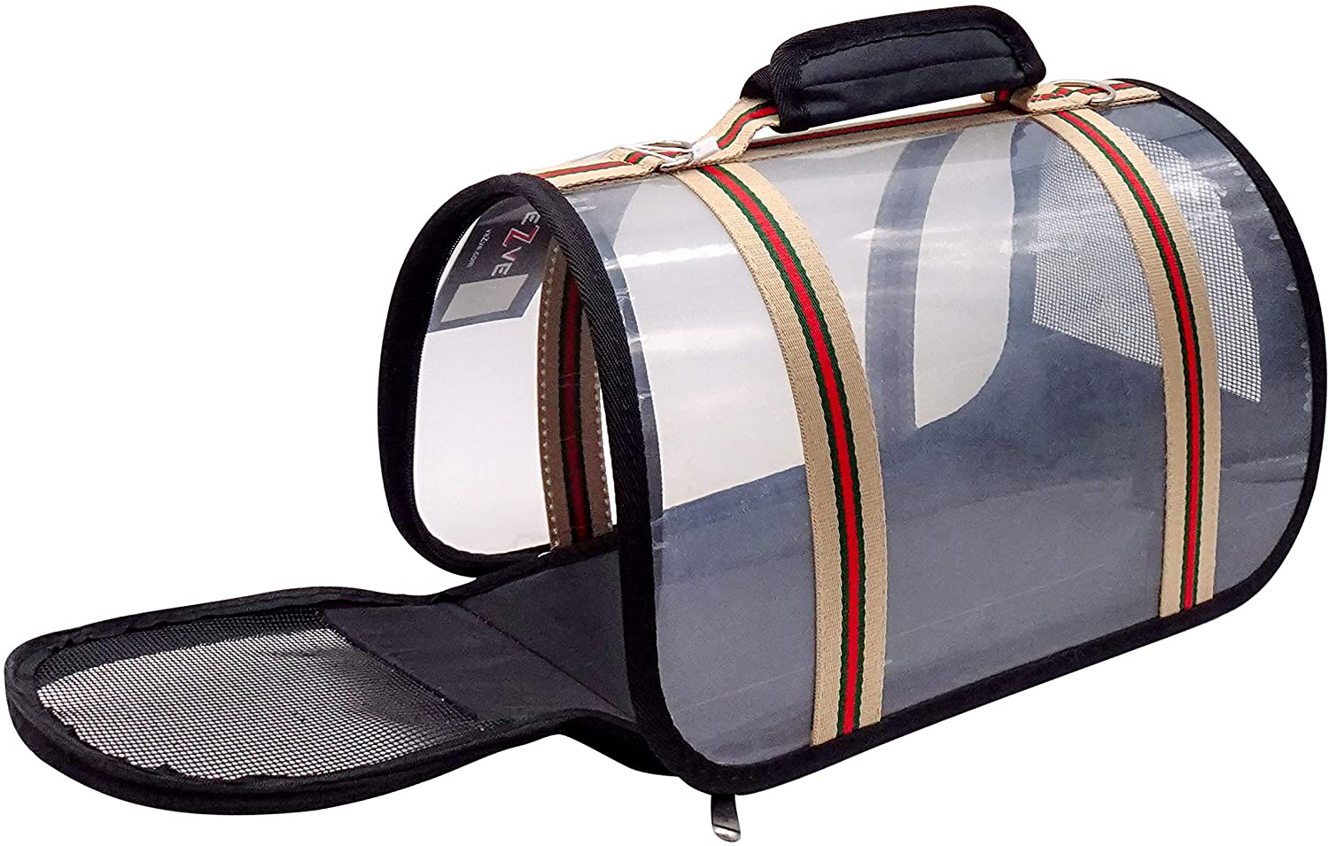 Foldable Pet Handbag Transparent Design Breathable Shoulder Tote Bag
