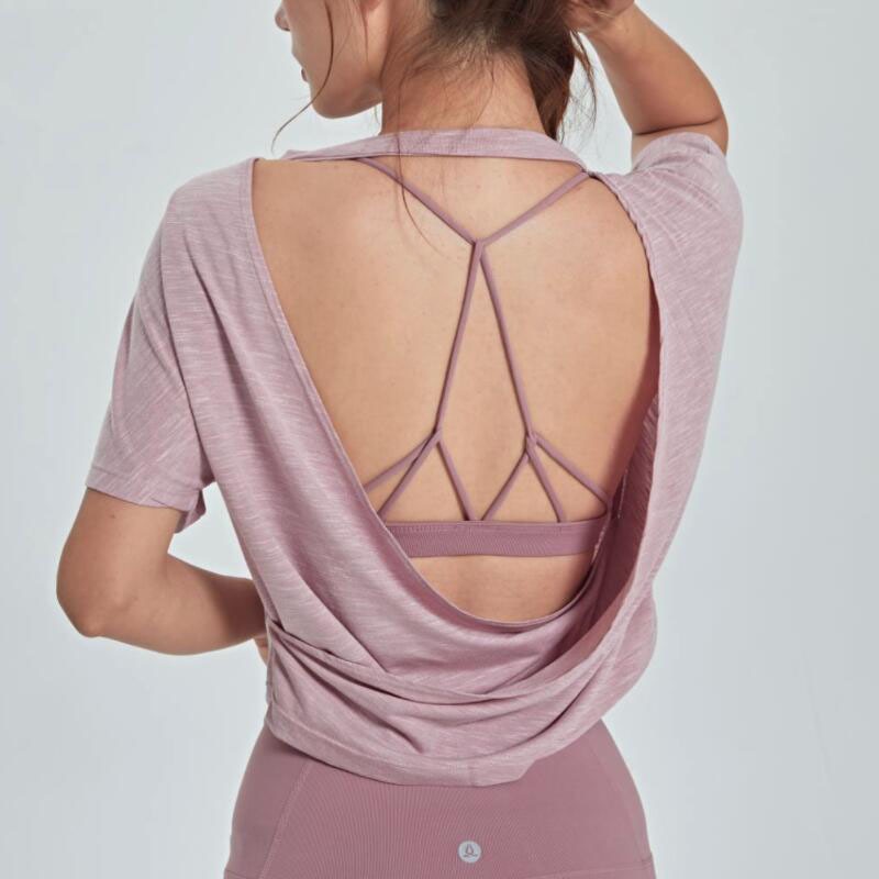 yoga top open back