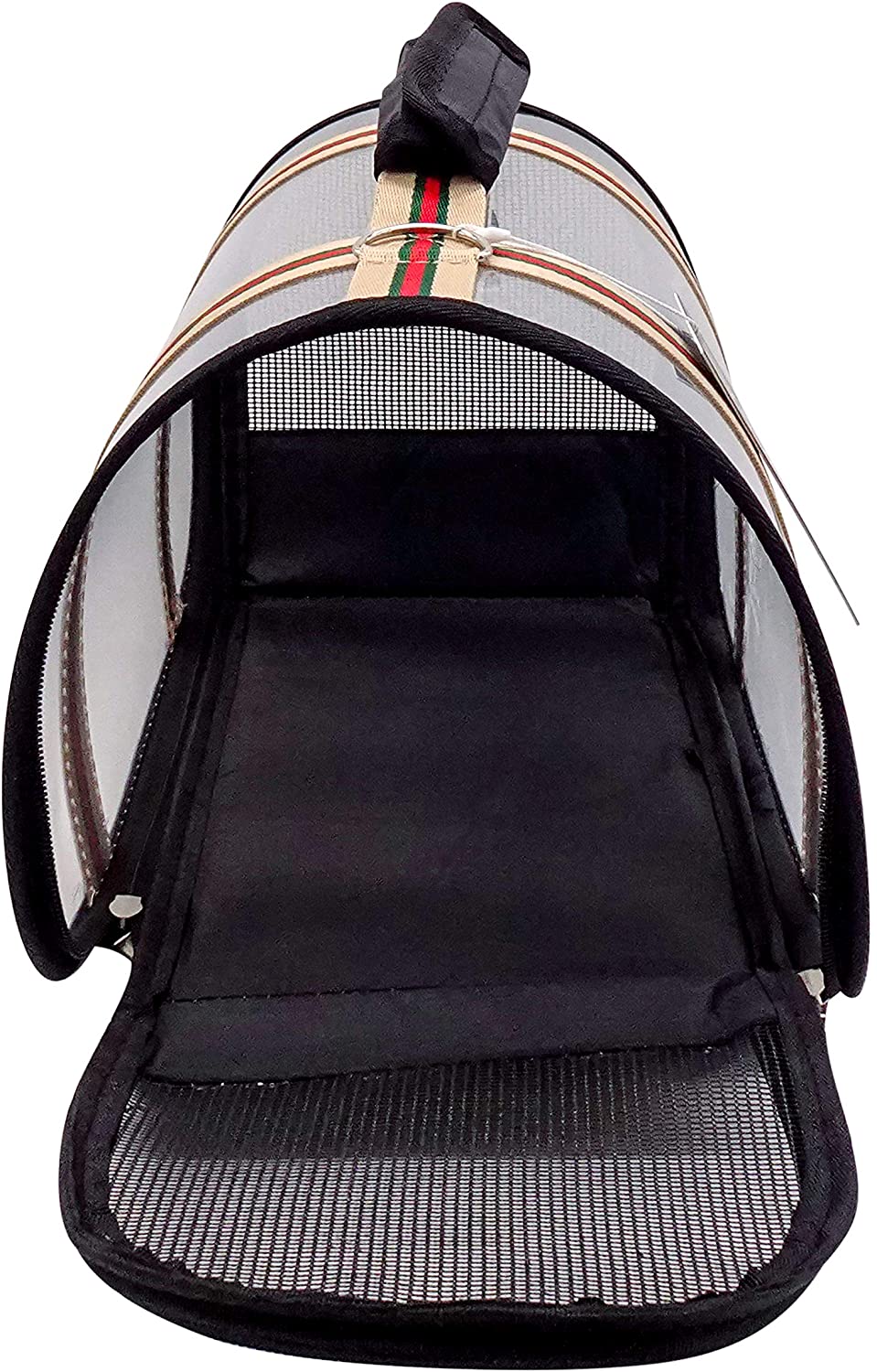 Foldable Pet Handbag Transparent Design Breathable Shoulder Tote Bag